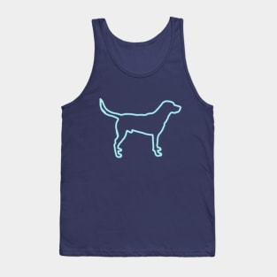 80s Retro Neon Sign Black Labrador Tank Top